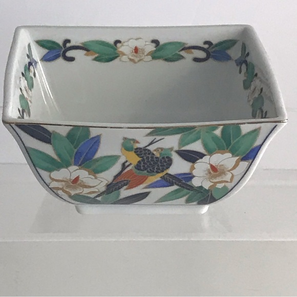 TAKAHASHI San Francisco TROPICALE Square Sauce Rice Bowl Bids and Floral - Picture 2 of 16